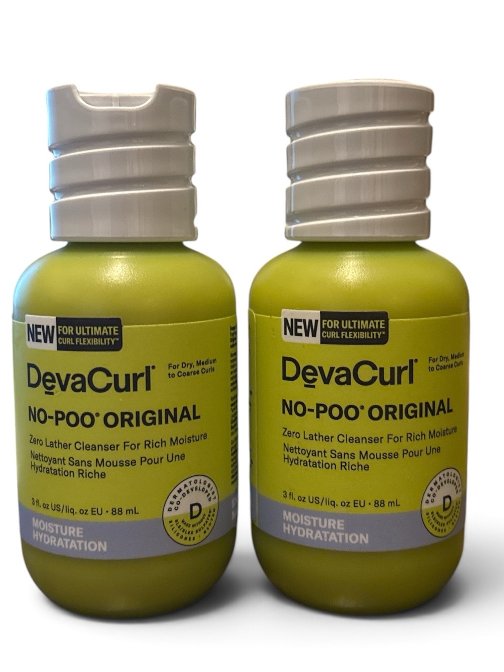 DevaCurl No-Poo Original Cleanser 3 oz Travel Size Duo Set of 2